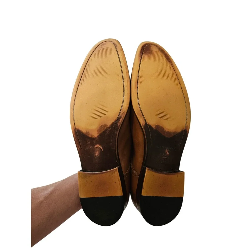 Blake Mckay T4 Leather Oxford Derby Dress Shoes Tan Men Size 9.5 Business Casual